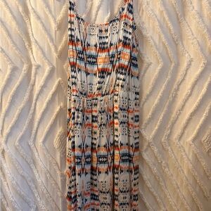 Sleeveless Geometric Print Summer Dress